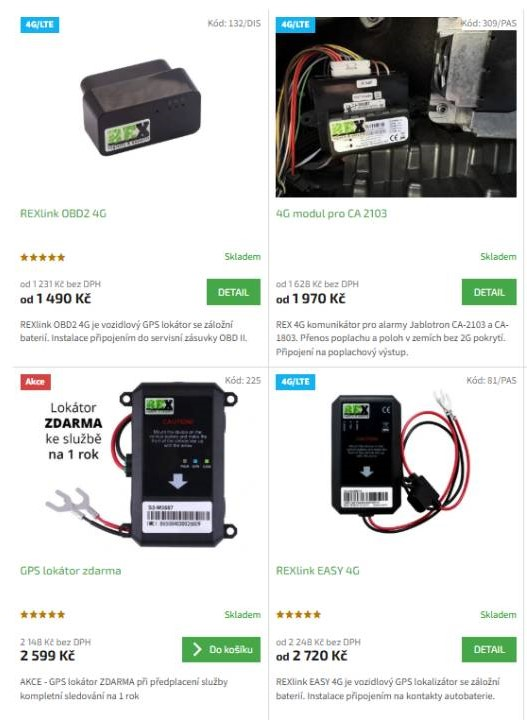 GPS lokátory a komunikátor pro alarmy