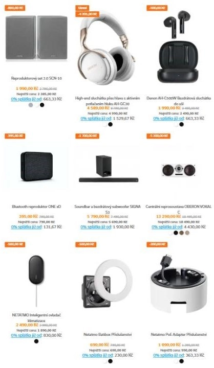 reproduktorový set, sluchátka přes hlavu i bezdrátová, reproduktor, subwoofer, reprosoustava, ovladač a příslušenství
