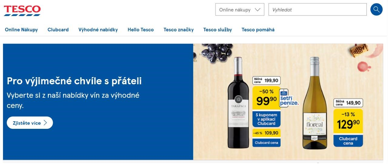 dvě láhve vína v akční nabídce