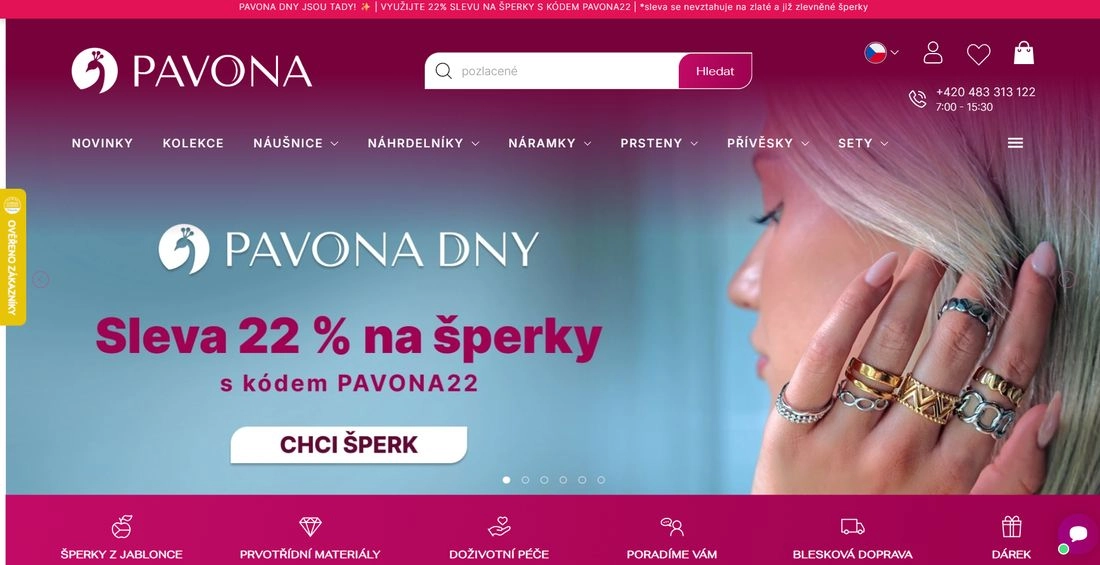 Homepage Pavona.cz