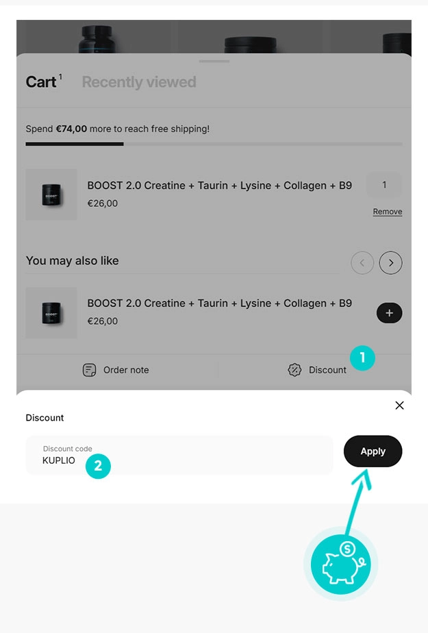 Návod jak uplatnit slevový kód v košíku e-shopu LifeUnlocked