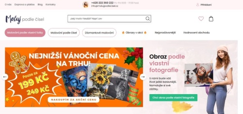 Maluj podle čísel - e-shop