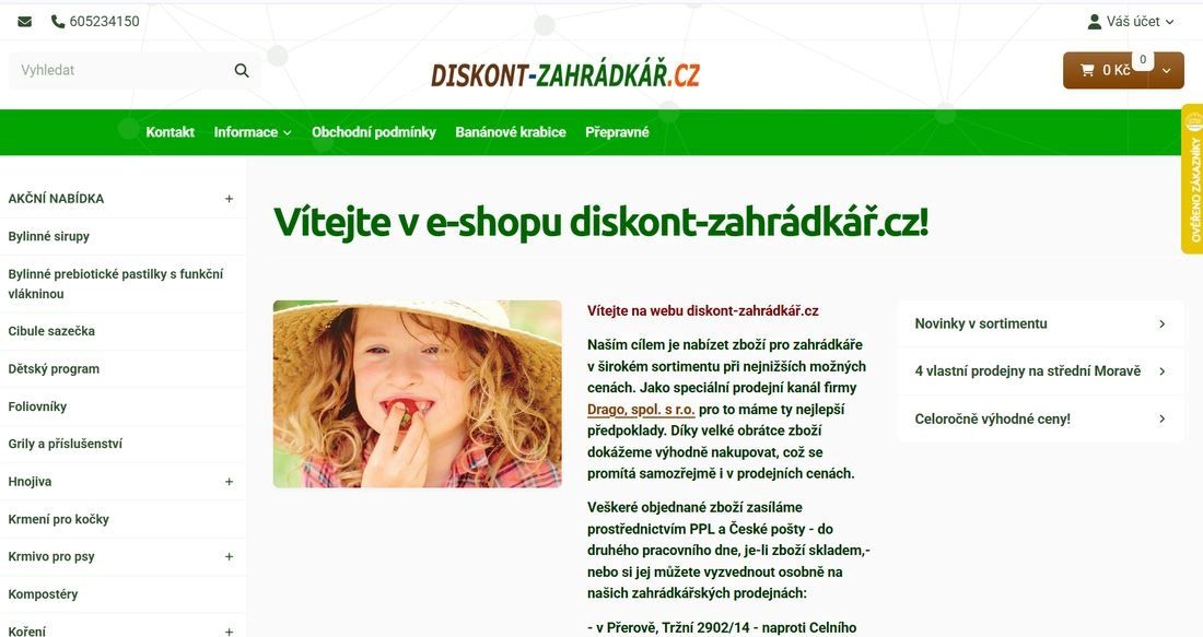 Hlavní stránka Diskont-zahrádkář