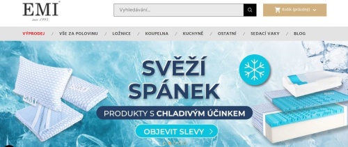 Emi - polštáře a přikrývky s chladivým účinkem