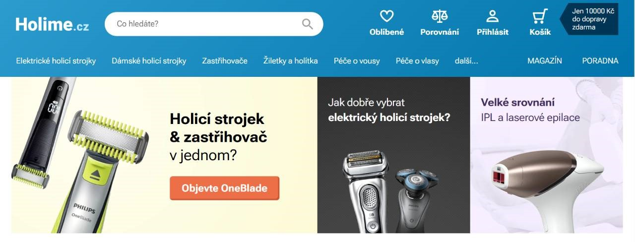 holící strojek a zastřihovač a dámský IPL strojek