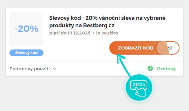 Ukázka slevového kódu Bestberg