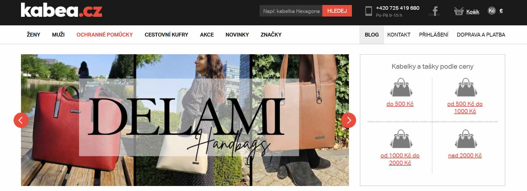 Kabea.cz webové stránky e-shopu