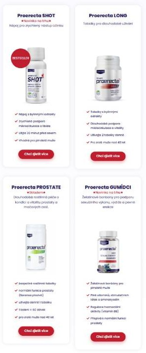 proerecta - nabídka produktů