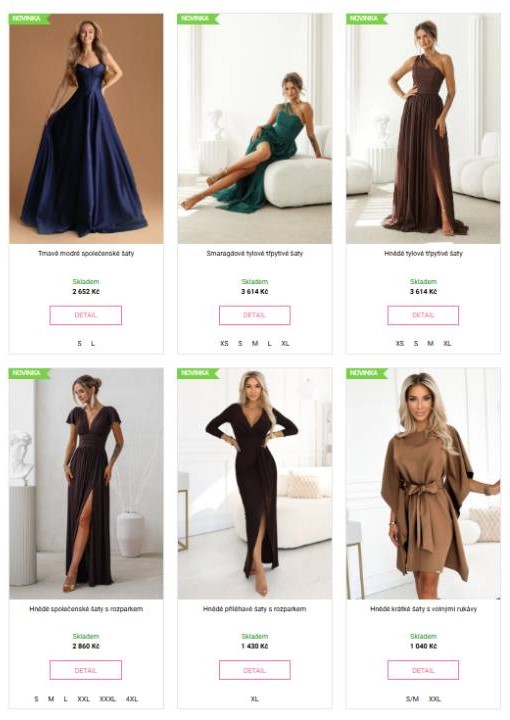 společenské a večerní šaty pro ženy