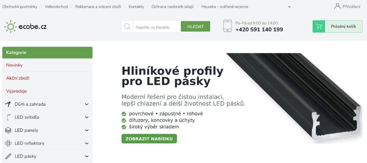 černo-stříbrná hliníková lišta