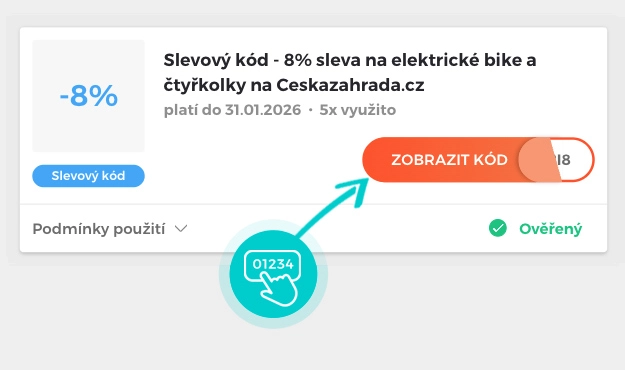 Ukázka slevového kódu Českázahrada