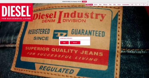 Diesel - nášivka Diesel na džínách