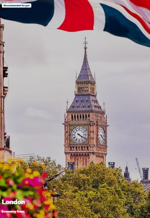 Malaysia Airlines - londýnský Big Ben s anglickou vlajkou