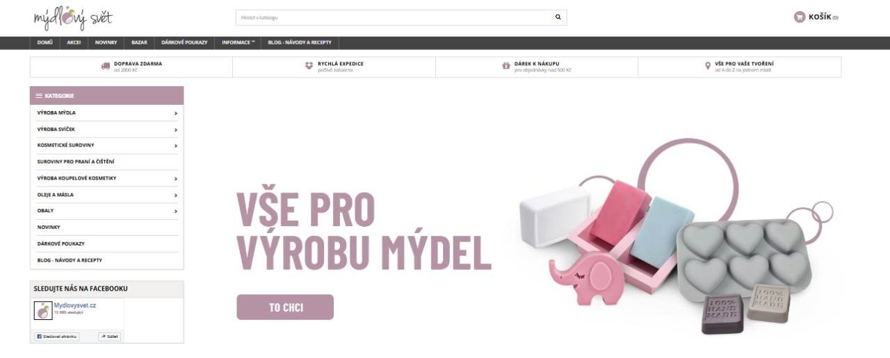 mýdla a barevné formy na mýdla