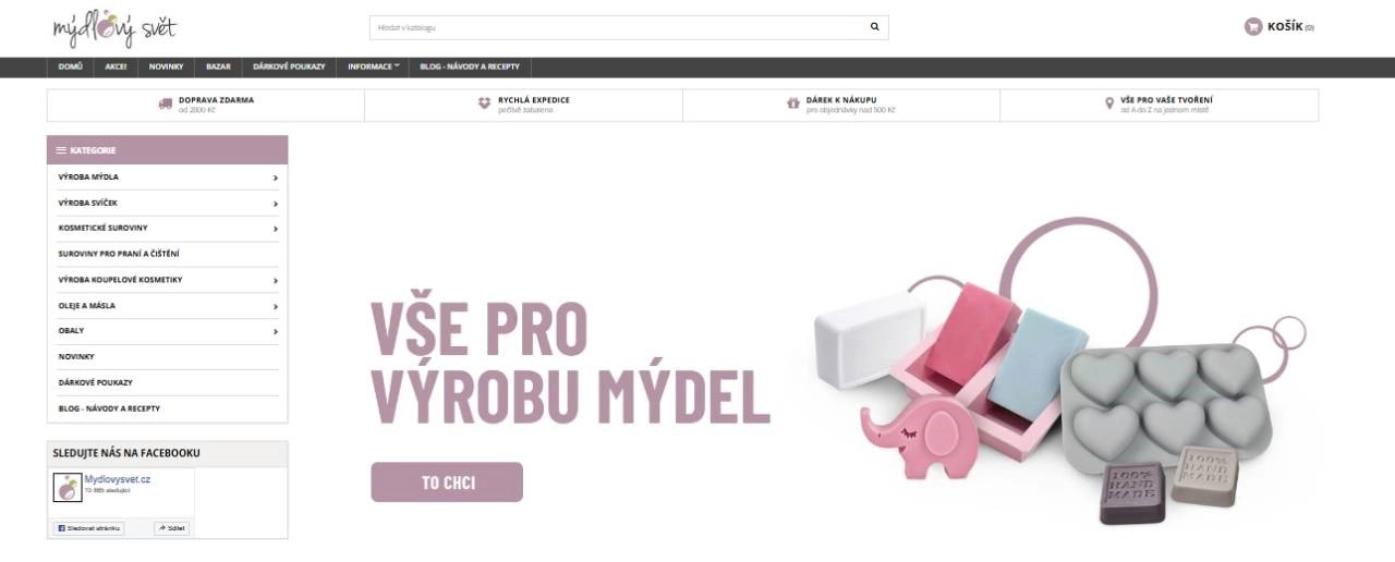 mýdla a barevné formy na mýdla