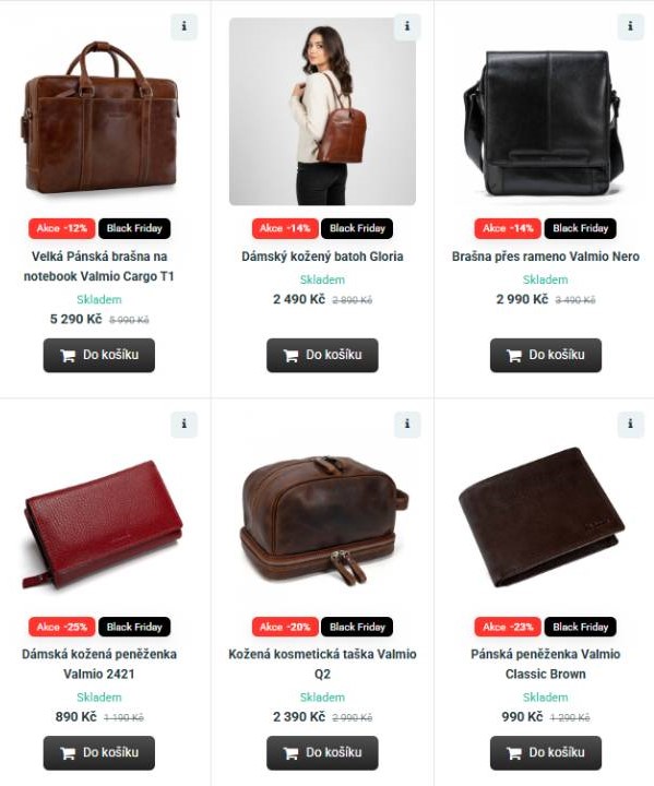 pánská brašna, dámský kožený batoh, brašna přes rameno, kožené peněženky a kosmetická taška