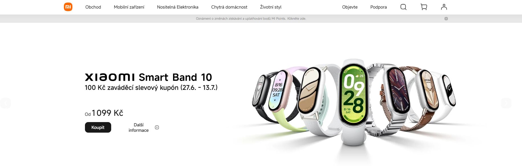 xiaomi webové stránky e-shopu