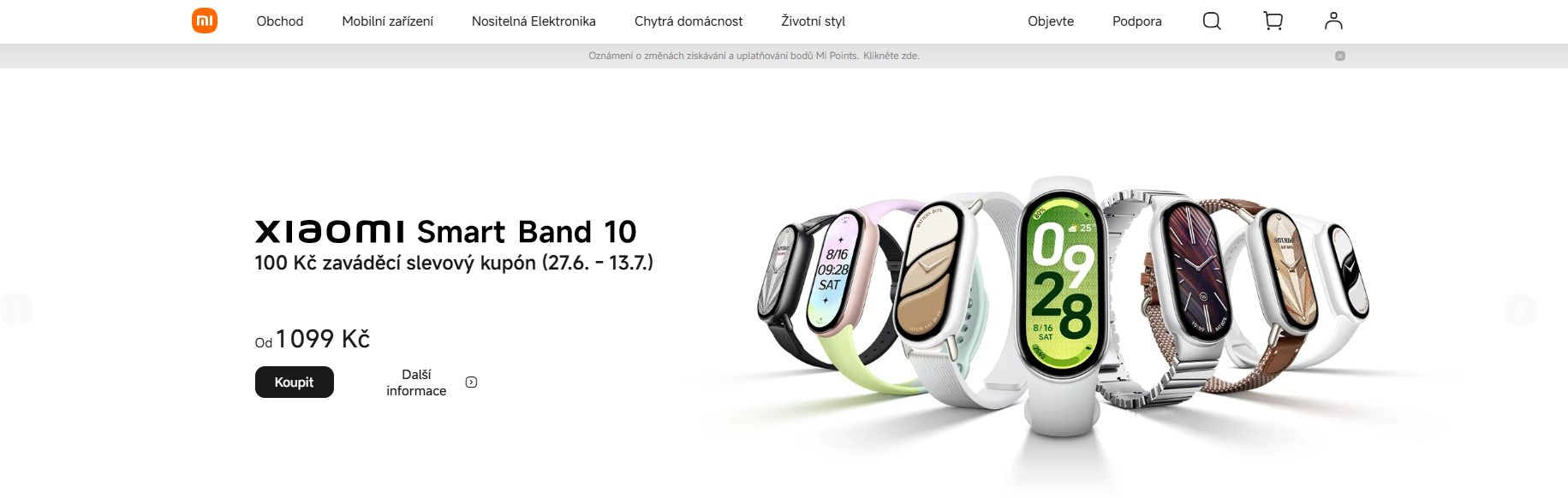 xiaomi webové stránky e-shopu