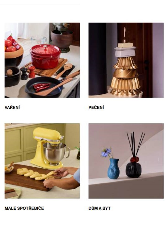 věci na vaření, pečení, malé spotřebiče a doplňky pro dům a byt
