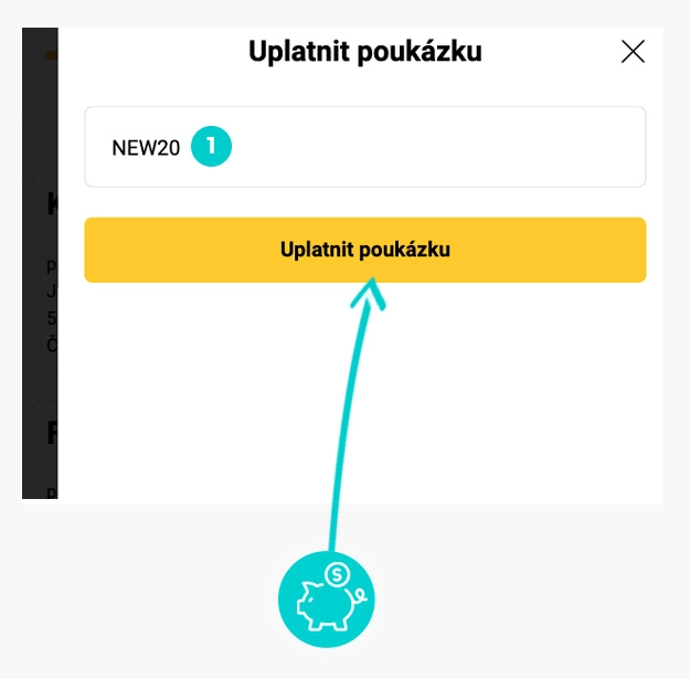 Návod jak uplatnit slevový kód v košíku e-shopu Kaiserkraft