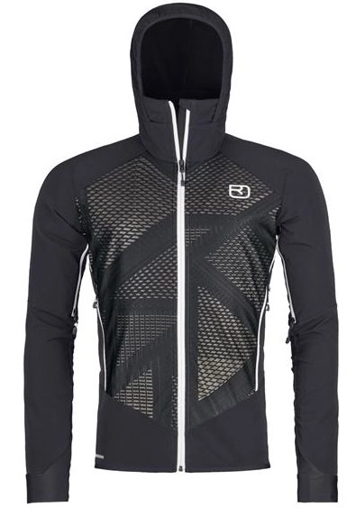 pánská funkční bunda na zip s kapucou v černé barvě