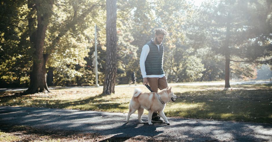 muz-se-psem-v-parku